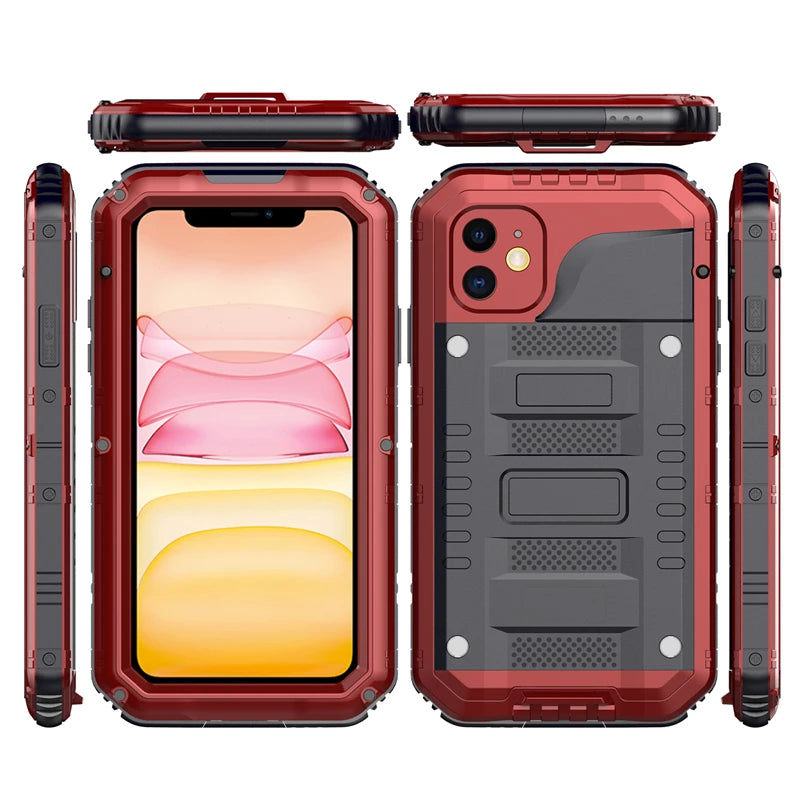 360 Heavy Duty Metal Armor Protection Case for iPhone