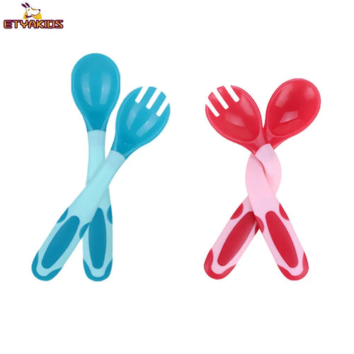 Bendable Baby Temperature Sensing Spoon & Fork