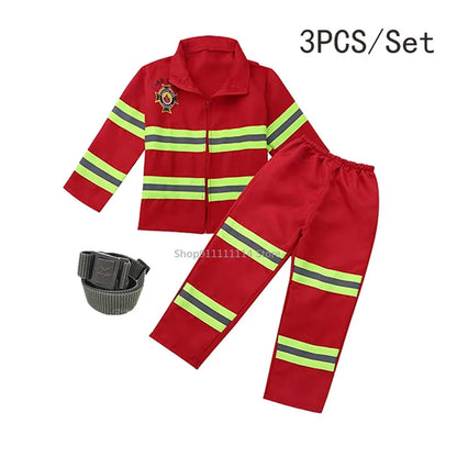 Halloween Kids Firefighter Uniform