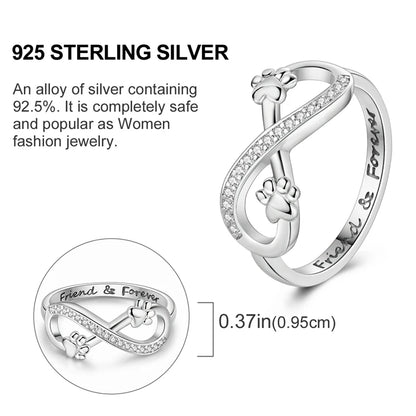 925 Sterling Silver Infinite Love Cubic Zircon Ring