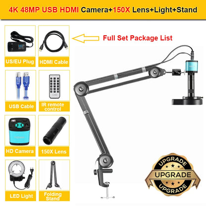 YIZHAN 150X Digital Microscope 4K 60MP HDMI USB