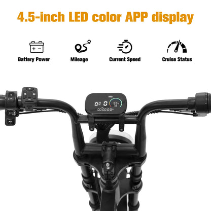 Bodywel Fat Tire M16 Electric Bike 1500W Motor 48V 15.6Ah 65KM Range
