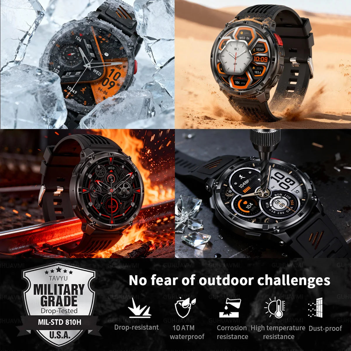 T-Rex3 Pro 1100mAh Battery Smart Watch