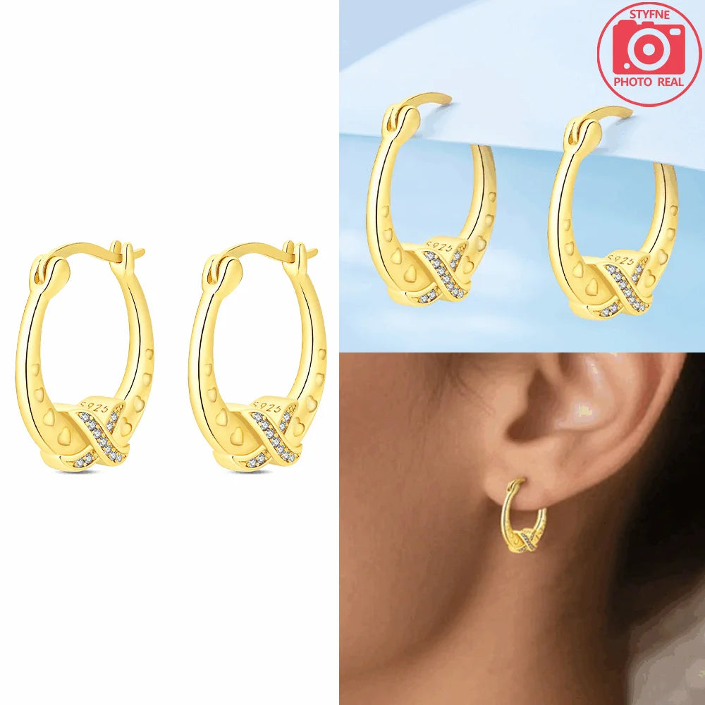 925 Sterling Silver Dancing Bee Hoop Earrings – Cute Enamel Zircon Jewelry