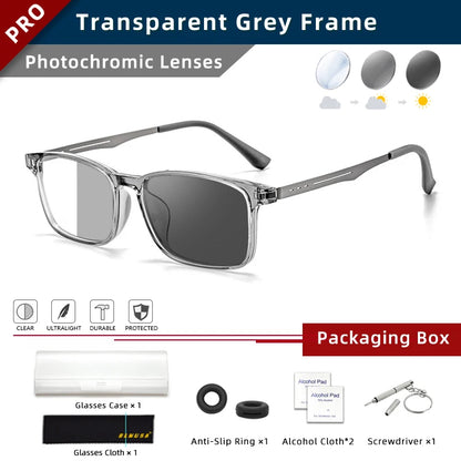 Ultra-Light Titanium Photochromic Multifocal Reading Glasses