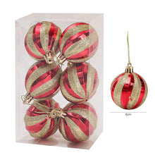 Electroplated Spiral Red White Christmas Balls