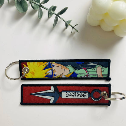 Anime Character Embroidered Key Tag