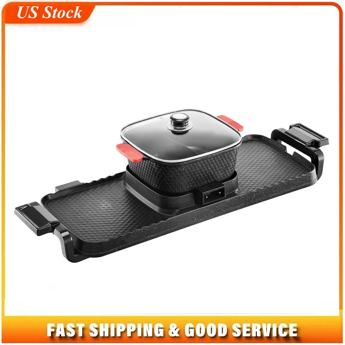 2300W 2-in-1 Electric Smokeless Grill and Hot Pot