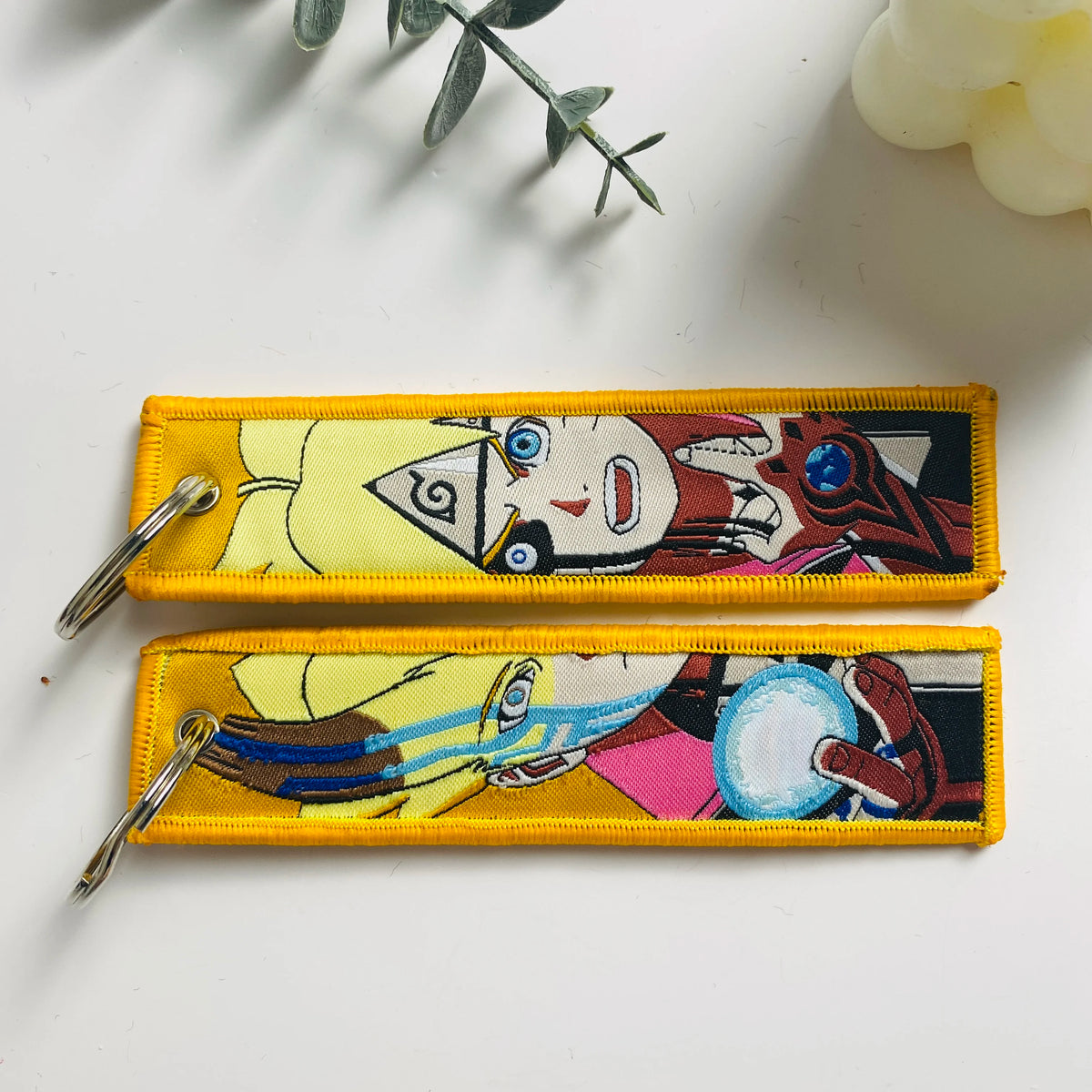 Anime Character Embroidered Key Tag