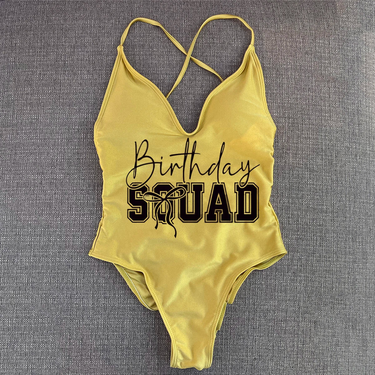 Padded One Piece Swimsuit Birthday Bathing Suit