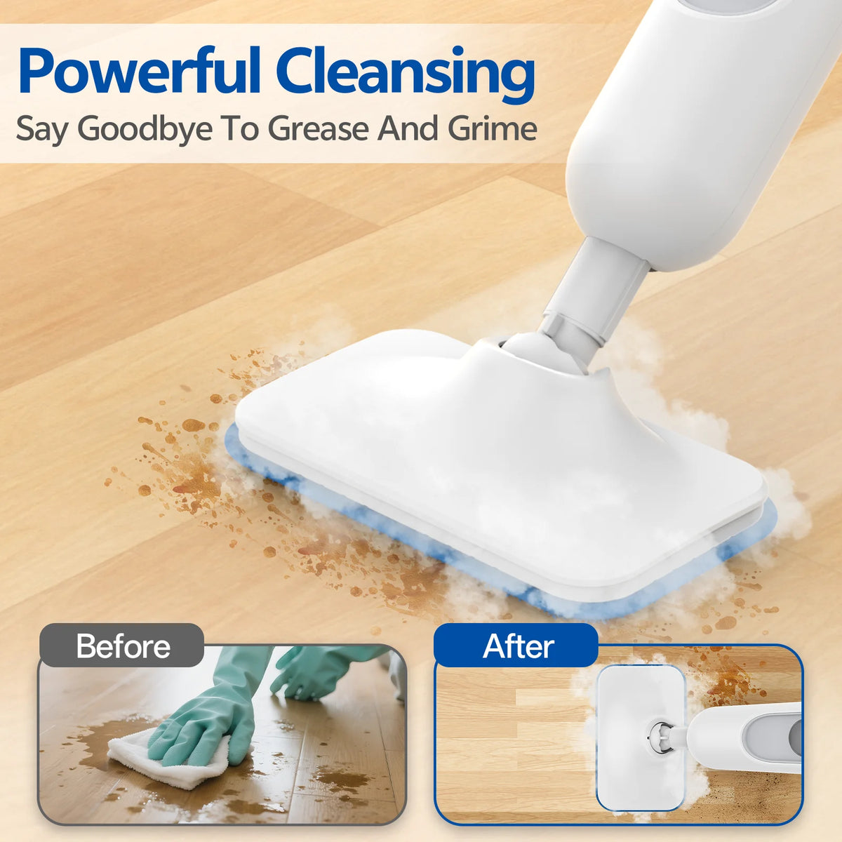 Vastorm Powerful 6-in-1 Handheld Scrubbing Steam Vacmop