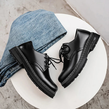 Men's Classic Round-Toe Casual Business Lace-Up Dress Shoes
