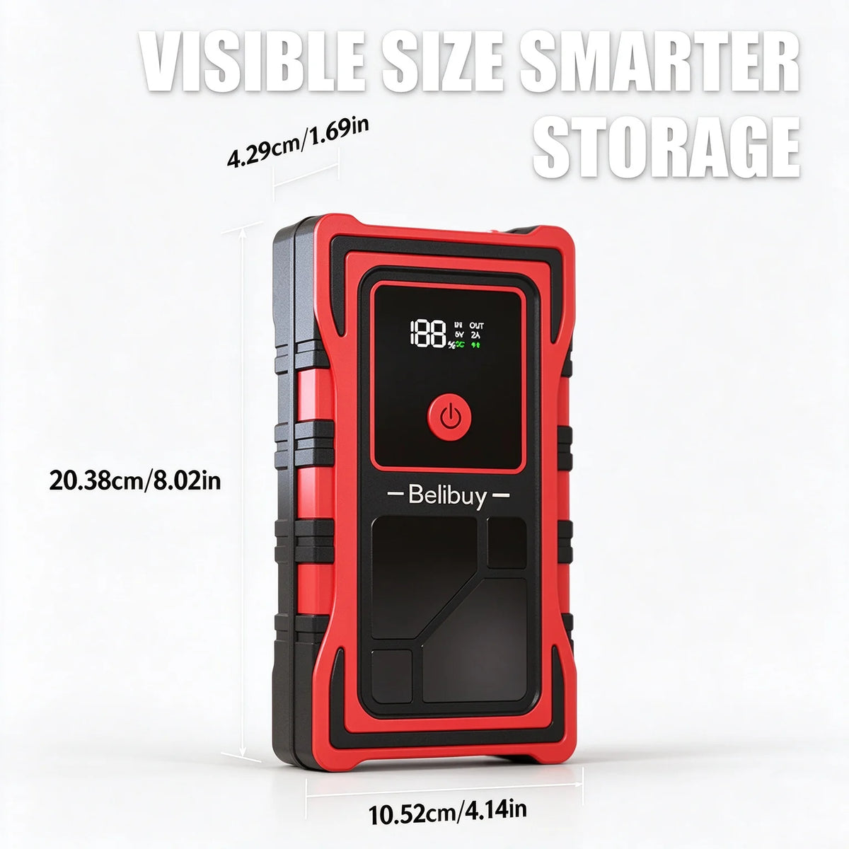 800A Peak 12V Portable Car Jump Starter – Emergency Battery Booster & Power Bank with LED Light