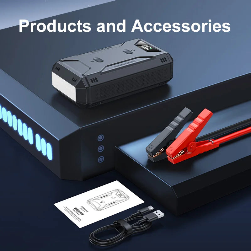 Portable 26800mAh Car Battery Jump Starter & Digital Power Bank