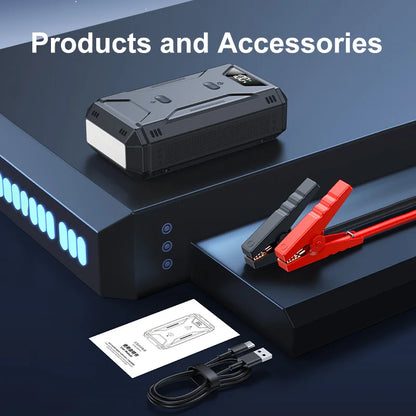 Portable 26800mAh Car Battery Jump Starter & Digital Power Bank