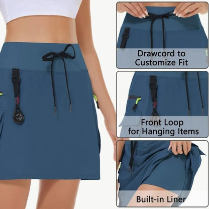 Women's High-Waisted Athletic Cargo Skort