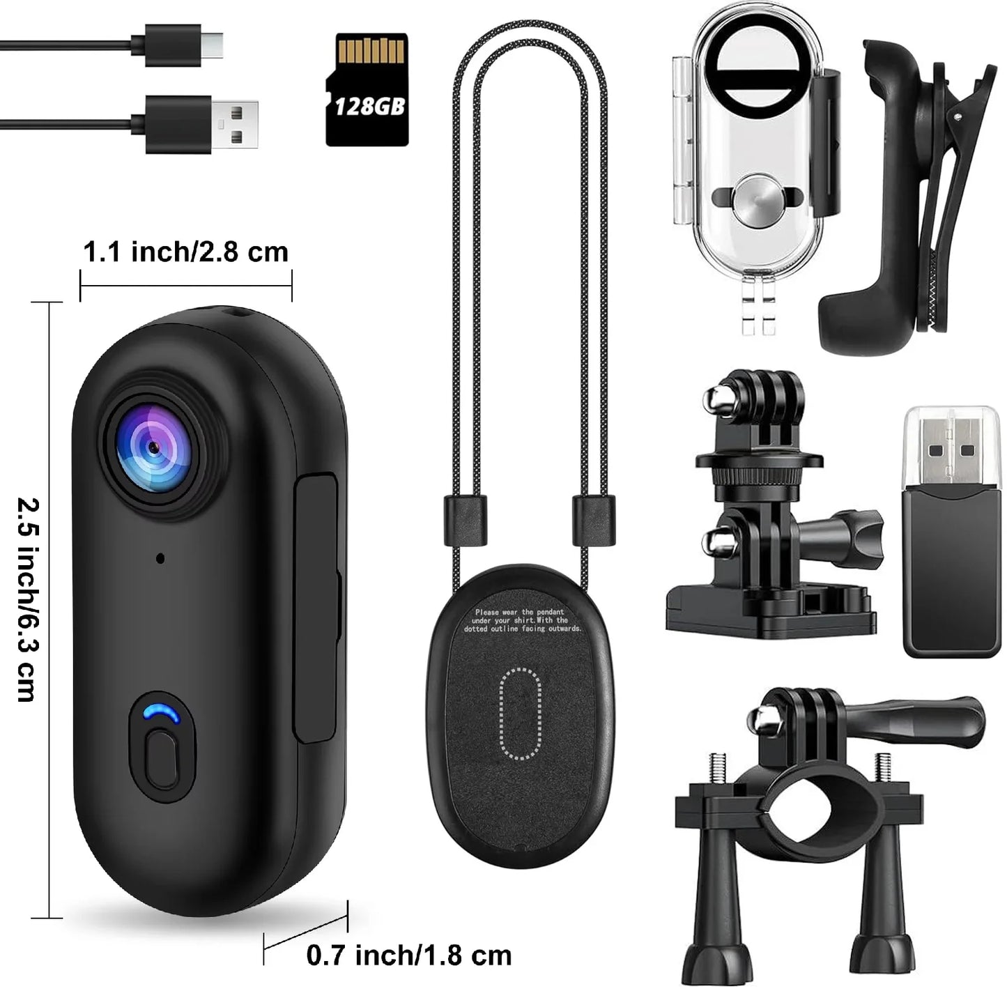 4K Mini WiFi Magnetic POV Body & Action Camera