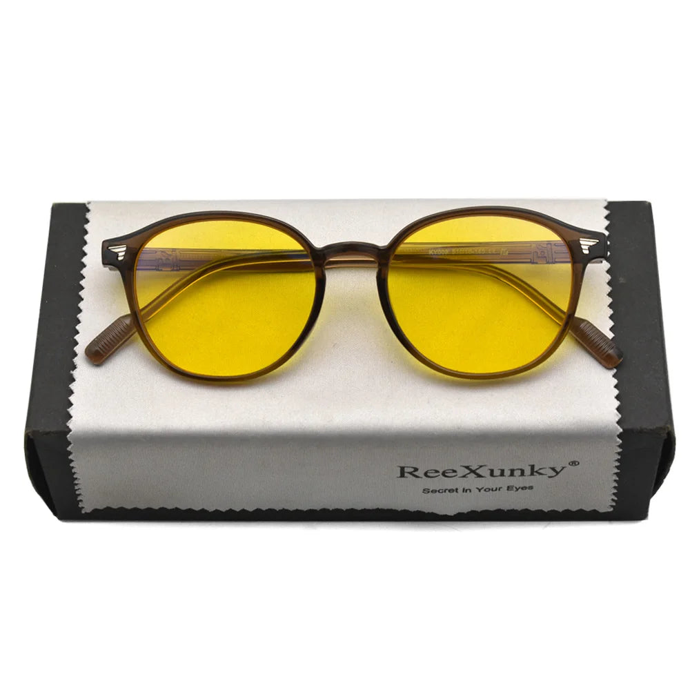 Vintage Round Blue Light Blocking & Night Vision Gaming Glasses