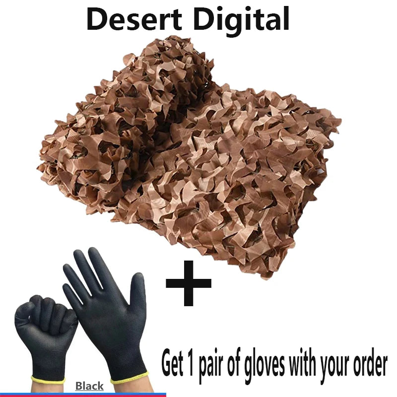Multi-Purpose Military Camouflage Netting for Outdoor Shade & Decor