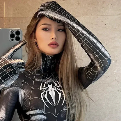 Unisex Black Cat Superhero Cosplay Jumpsuit – 3D Print Stretch Bodycon Suit