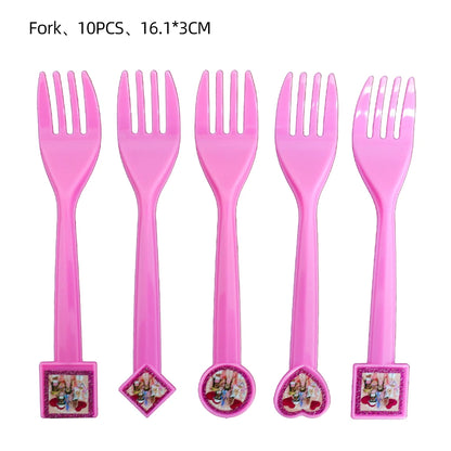Pink Robloxed Theme Birthday Party Decorations Tableware Balloons Cups Plates Banner Backdrop Set