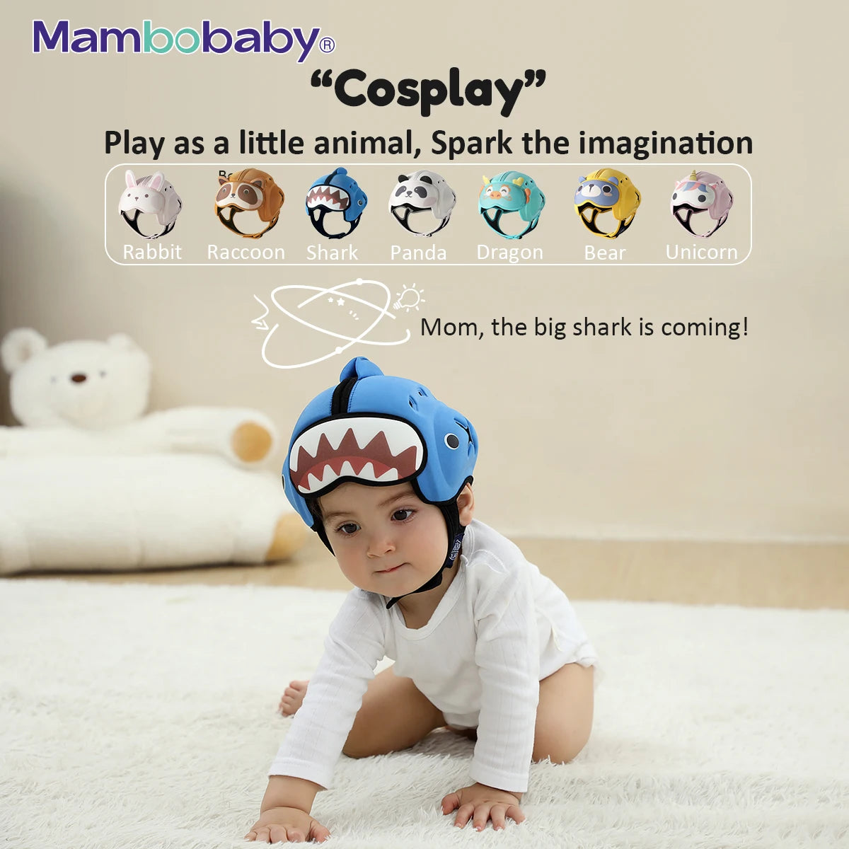 Mambobaby Safe Anti-Shock Baby Helmet Head Protector