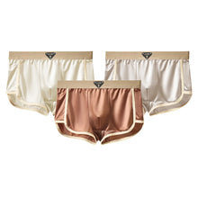 3PCS Solid Satin-like Boxers
