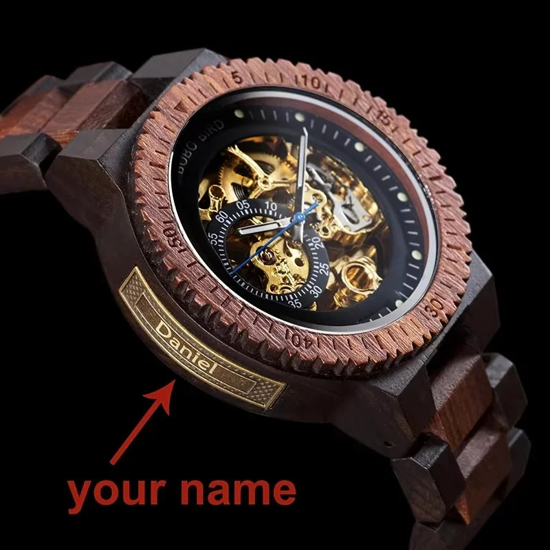 BOBO BIRD Wooden Mechanical Watch