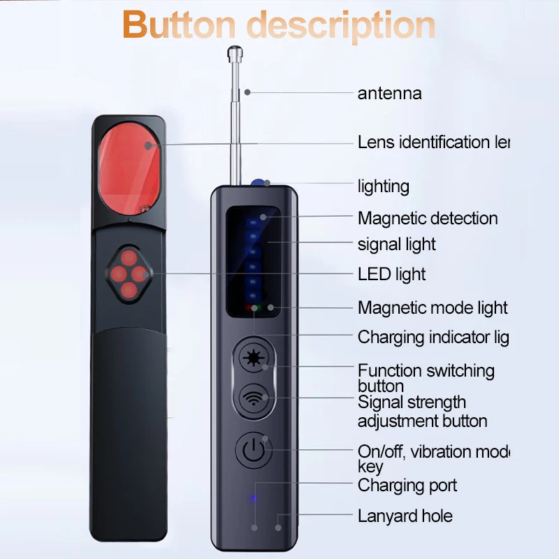 Anti-Spy Hidden Camera Detector & Wireless RF Signal Scanner