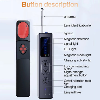 Anti-Spy Hidden Camera Detector & Wireless RF Signal Scanner