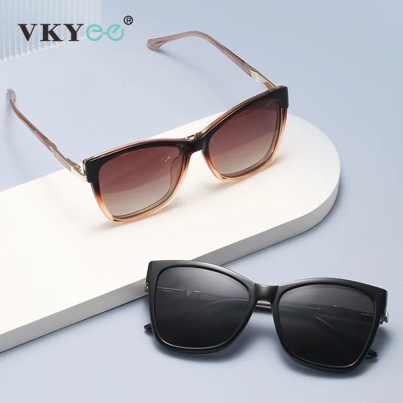 VICKY TR90 Polarized Magnetic Clip-on Sunglasses for Men and Women