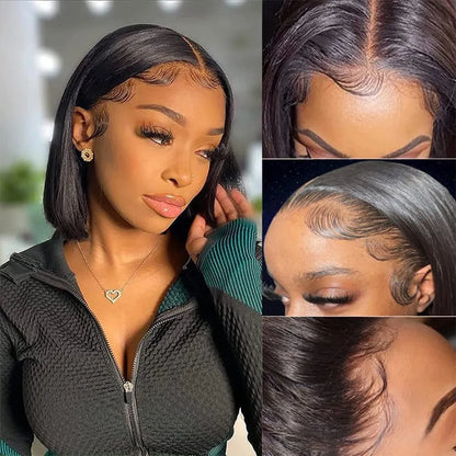 Short Straight Glueless Wig