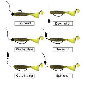 100pcs Artificial Wobblers Silicone Bait