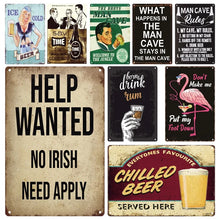 Tin Sign Irish Drink Lovers Pub Wall Metal