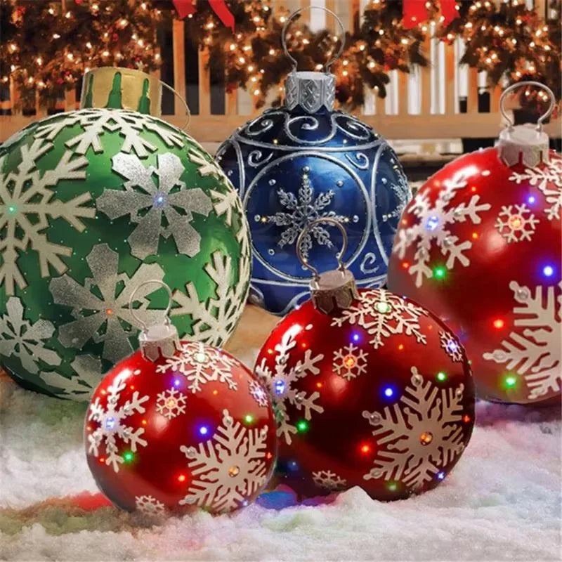 60cm Outdoor Inflatable Christmas Ornament Ball (PVC)