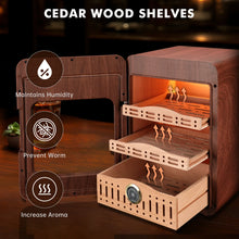 XIFEI Cigar Humidor Cabinet with LED Lighting with 150 Cigar Capacity