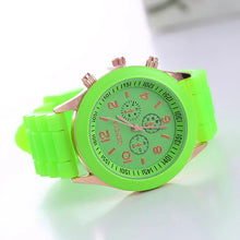 Geneva Ladies Silicone Strap Quartz Wristwatch