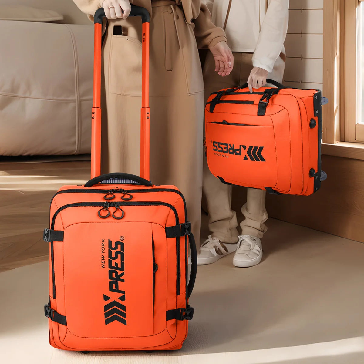 17" Carry On Lightweight Resistant Suitcase with Wheels