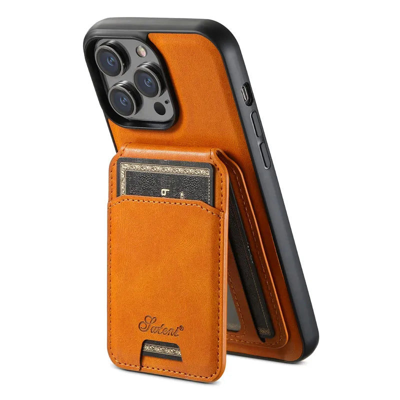 2-in-1 Detachable Magnetic MagSafe Wallet Leather Phone Case for iPhone