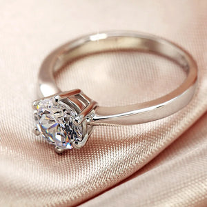 Huitan Classic and Simple Engagement Rings for Women