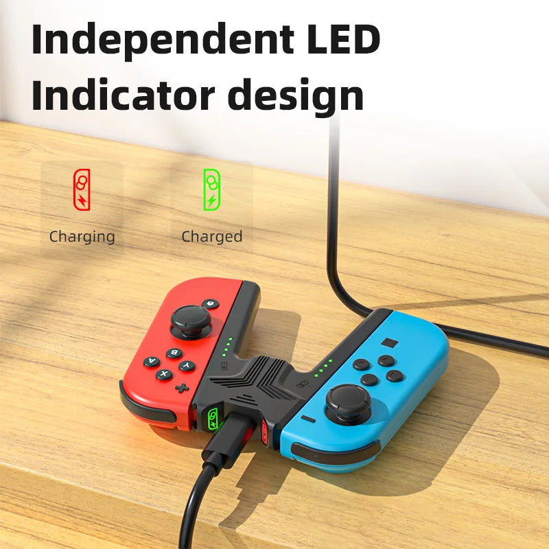 Aolion Portable Charging Grip Bracket For Nintendo Switch