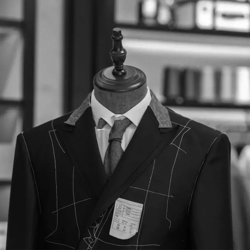 Men's Formal Double-Breasted Business & Wedding Suit Set