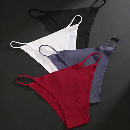 FINETOO 3Pcs Seamless Thin Strap Briefs