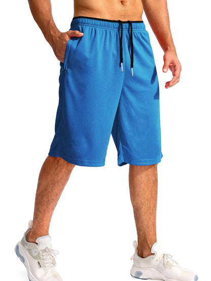 Men's Lightweight Quick-Dry Athletic Shorts with Drawstring