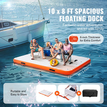 VEVOR Inflatable Floating Mat with Detachable Ladder