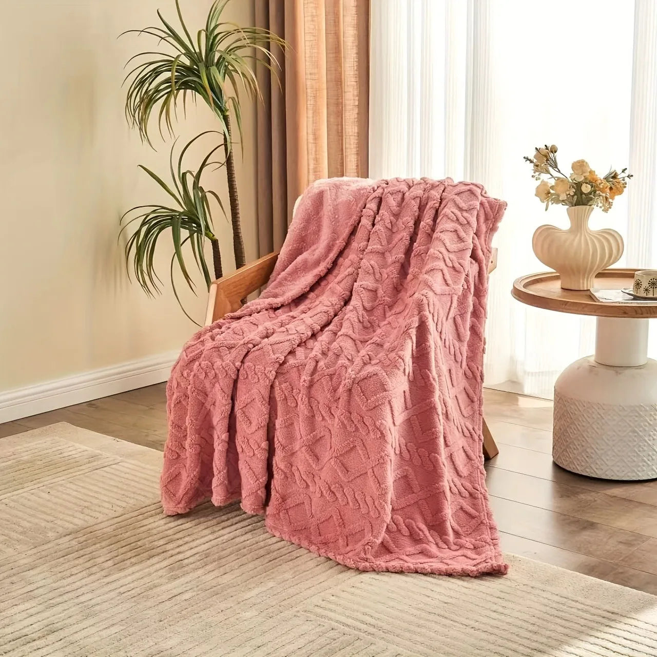 Lamb Fleece Comfortable Soft Plush Thick Blanket