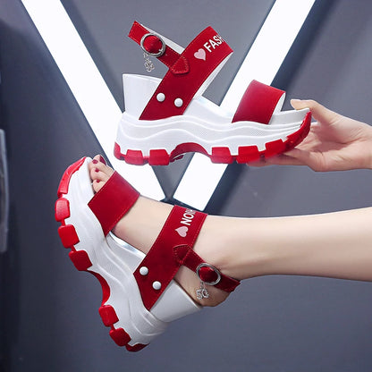 Moipheng Women's Chunky Platform Wedge Sandals