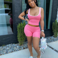 Solid Color Tank Top  & Shorts Set