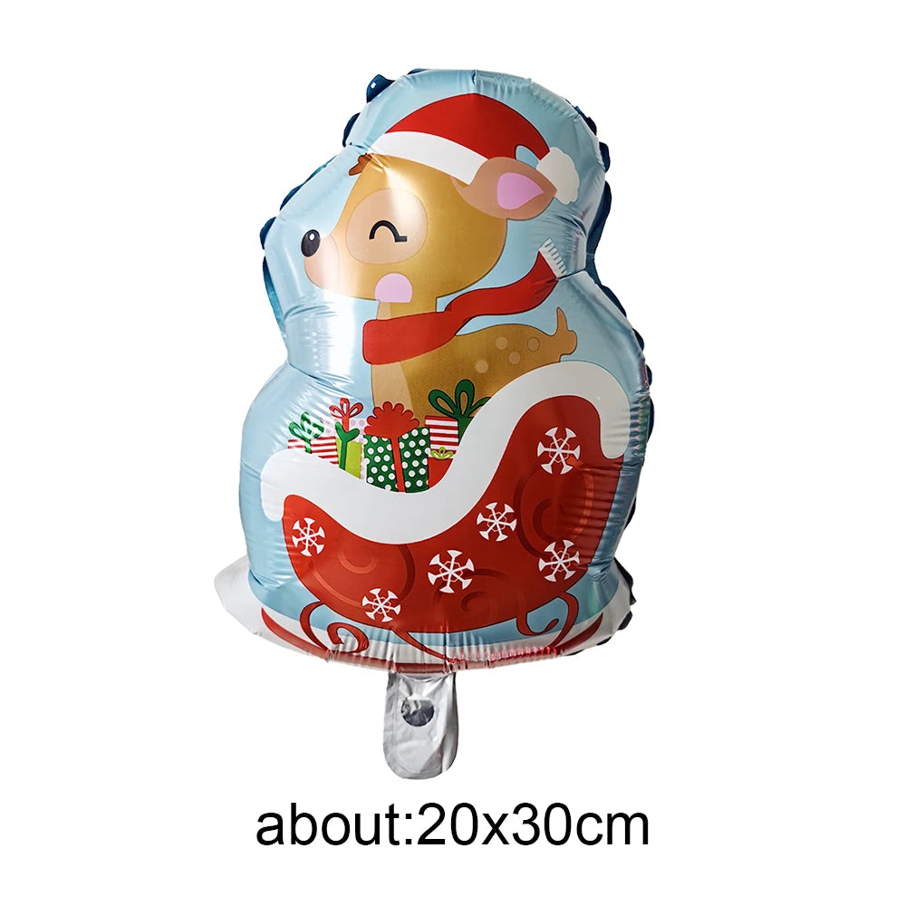 Mini Christmas Foil Balloons - Holiday Party Decor & Background