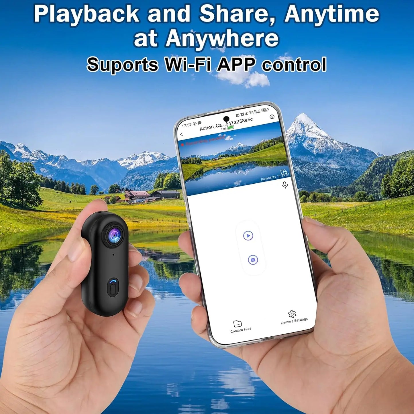 4K Mini WiFi Magnetic POV Body & Action Camera